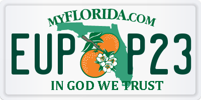 FL license plate EUPP23