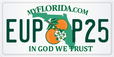 FL license plate EUPP25