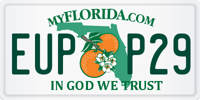 FL license plate EUPP29