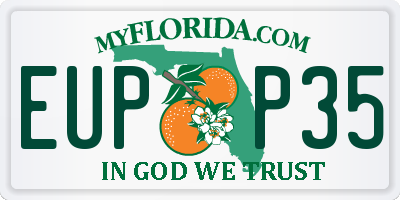 FL license plate EUPP35