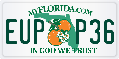 FL license plate EUPP36