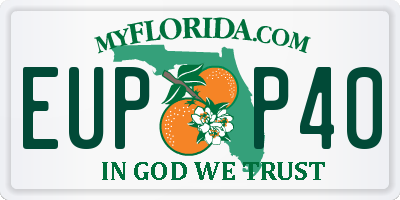 FL license plate EUPP40