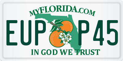 FL license plate EUPP45