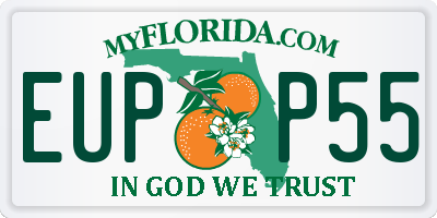 FL license plate EUPP55