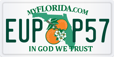 FL license plate EUPP57