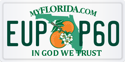 FL license plate EUPP60
