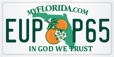 FL license plate EUPP65
