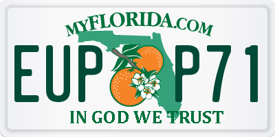 FL license plate EUPP71