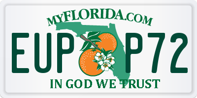 FL license plate EUPP72