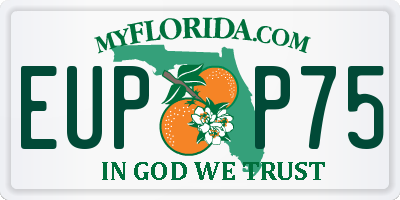FL license plate EUPP75