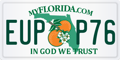 FL license plate EUPP76