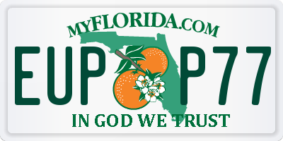 FL license plate EUPP77