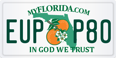 FL license plate EUPP80