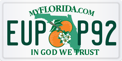 FL license plate EUPP92
