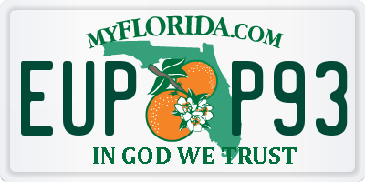 FL license plate EUPP93
