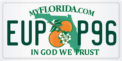 FL license plate EUPP96
