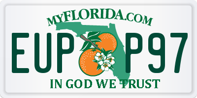 FL license plate EUPP97