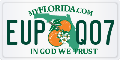 FL license plate EUPQ07