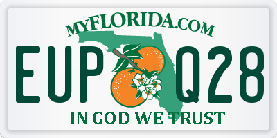 FL license plate EUPQ28