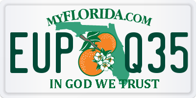 FL license plate EUPQ35