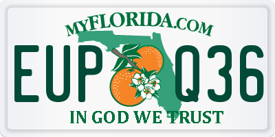 FL license plate EUPQ36