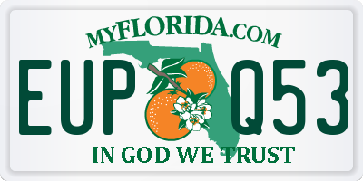 FL license plate EUPQ53
