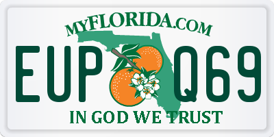 FL license plate EUPQ69
