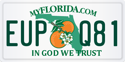 FL license plate EUPQ81