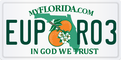 FL license plate EUPR03