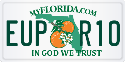 FL license plate EUPR10