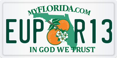 FL license plate EUPR13