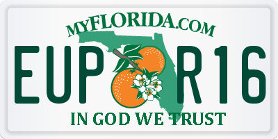 FL license plate EUPR16