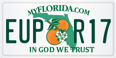 FL license plate EUPR17