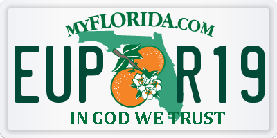 FL license plate EUPR19