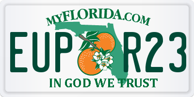 FL license plate EUPR23
