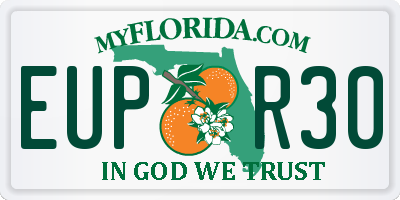 FL license plate EUPR30