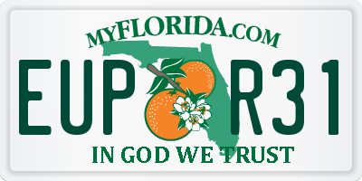 FL license plate EUPR31