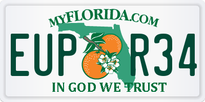 FL license plate EUPR34