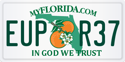 FL license plate EUPR37