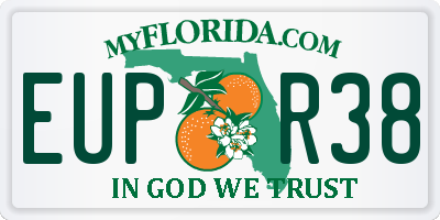 FL license plate EUPR38