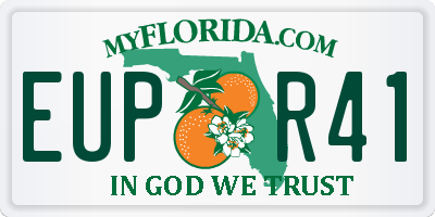 FL license plate EUPR41