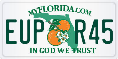 FL license plate EUPR45