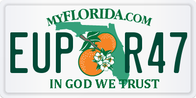 FL license plate EUPR47