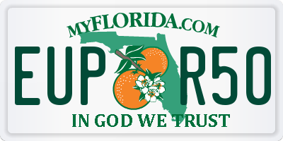 FL license plate EUPR50
