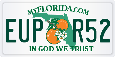 FL license plate EUPR52