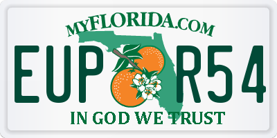 FL license plate EUPR54