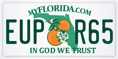 FL license plate EUPR65