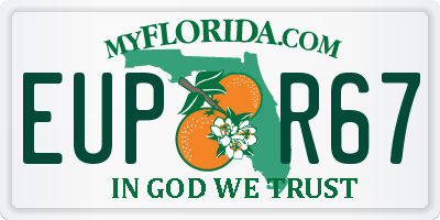 FL license plate EUPR67