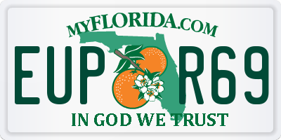 FL license plate EUPR69
