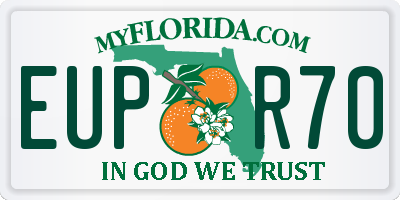 FL license plate EUPR70